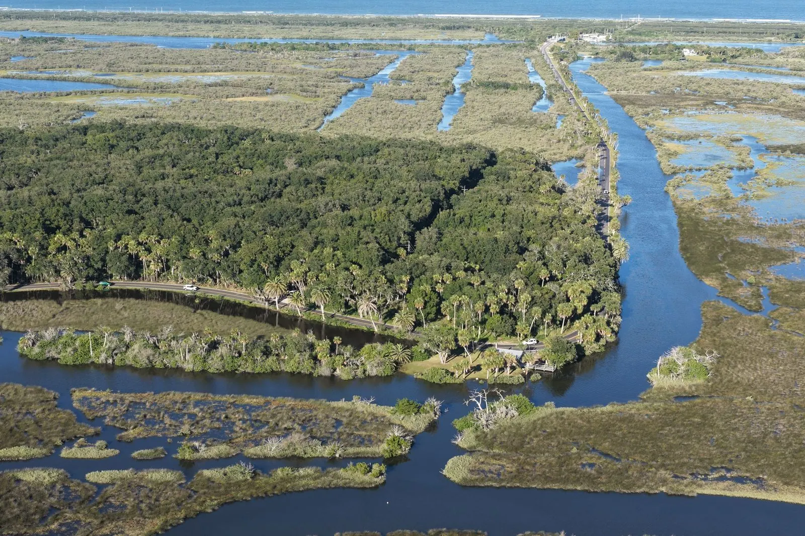 Marsh channels near the Tomoka River, shot in Ormond Beach.