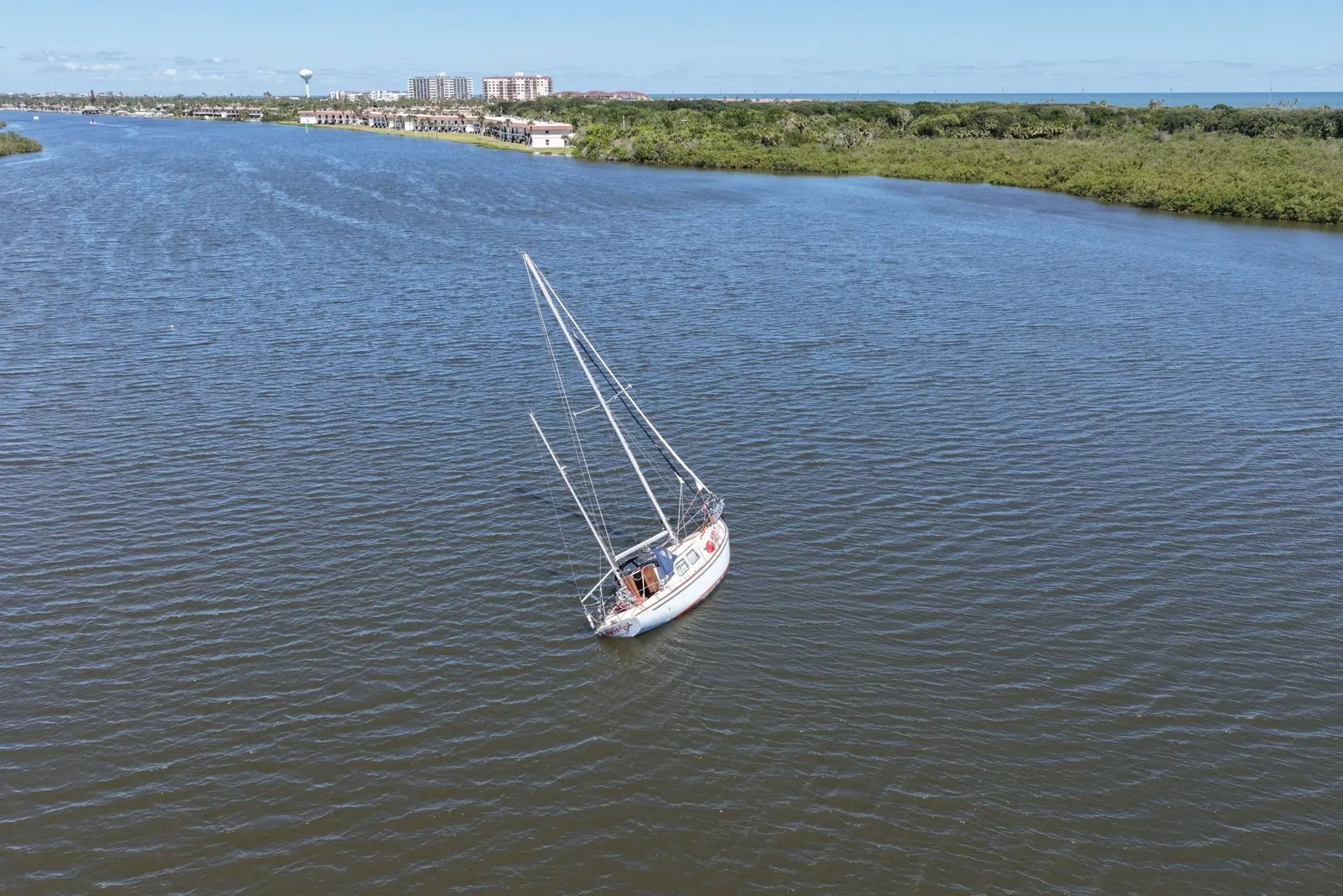 A sailboat on the Halifax, shot from up the river in Ormond Beach.
